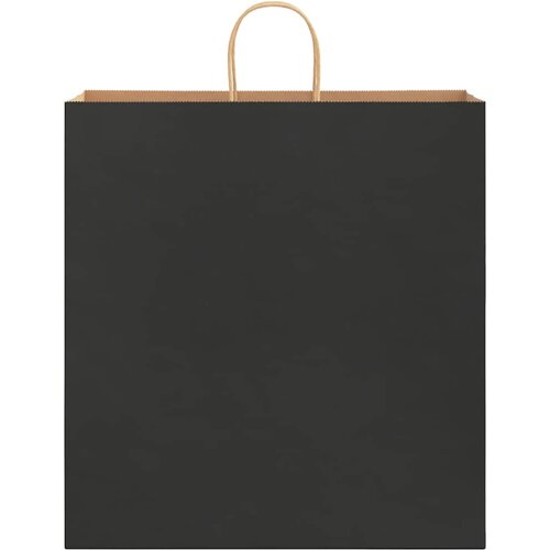 Papirnate vrećice 250 kom s ručkama crne 45x17x48 cm Slike