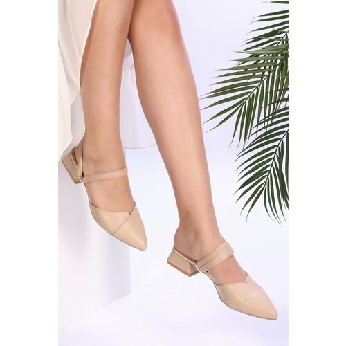Shoeberry Women's Nolec Skin Heeled Shoes - Slippers Slike