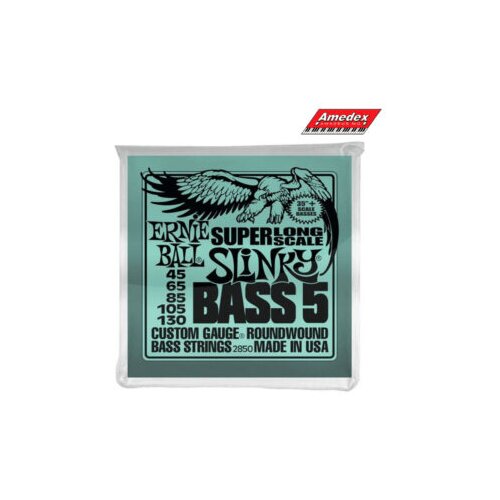  ŽICE ZA BAS Ernie Ball 2850 BASS 5 SLINKY SUPER LONG SCALE 45-130 Cijene