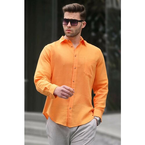 Madmext shirt - orange - regular fit Slike