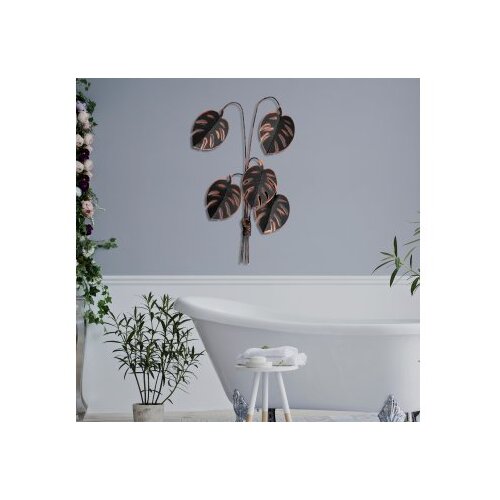 WALLXPERT dekorativni metalni zidni pribor monstera copper Slike