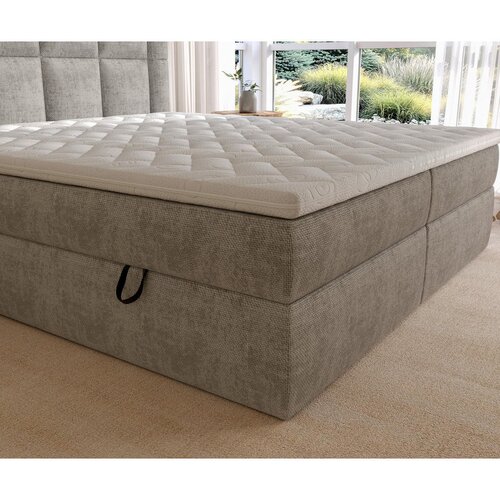 Boxxx POSTELJA Z VZMETNICO 180 cm x 200 cm , tekstil rjavosiva Slike