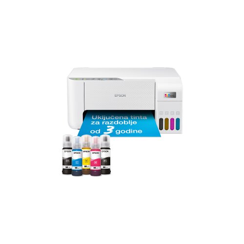 Printer Epson MFP EcoTank ITS L3276 print/scan/copy 33str/min BW. 15str/min color. rezolucija printanja 5.760 x 1.440 dpi. USB+WiFi. Boja bijela Cijene