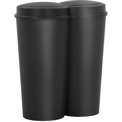  Dvostruka kanta za smeće crna 50 L