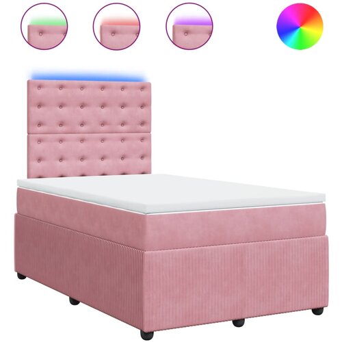 Maison Chic Box spring postelja - Vzmetna postelja z vzmetnico roza 120x190 cm žamet SL10762, (21885578) Cene
