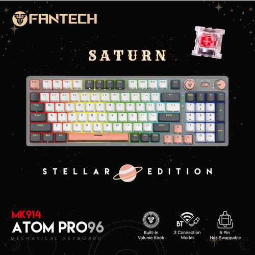 Fantech Tastatura Mehanicka Gaming MK914 RGB Atom PRO96 Wireless Saturn (red switch) Cene