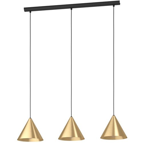Eglo Viseća lampa NARICES 3xE27 92 cm crna/mesing 99592 Slike
