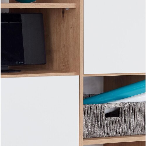Modern Living Regal Box, Bela, Barva Hrasta Slike