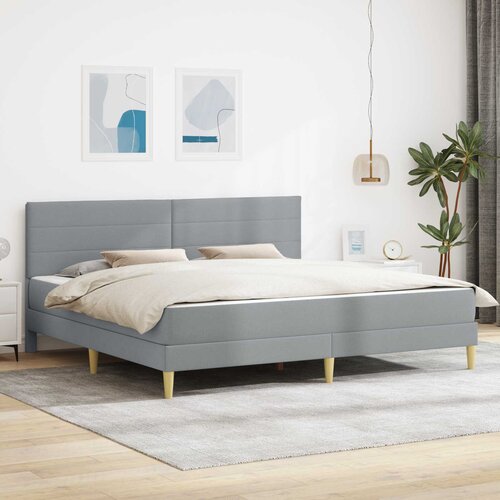  Krevetna konstrukcija Svijetlo siva 200 x 200 cm Poliester Cene