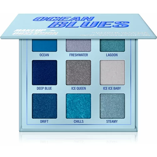 Makeup Obsession Mini Palette paleta senčil za oči odtenek Ocean Blues 11,7 g