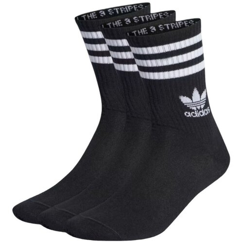 Adidas Nogavice Chaussettes Original Crew 3STR coton m&eacute;lang&eacute; Črna Cene