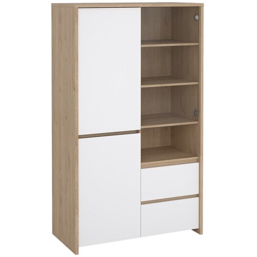 Tvilum Bijela/u prirodnoj boji vitrina u dekoru hrasta 100x170x48 cm Next &amp;ndash; Slike