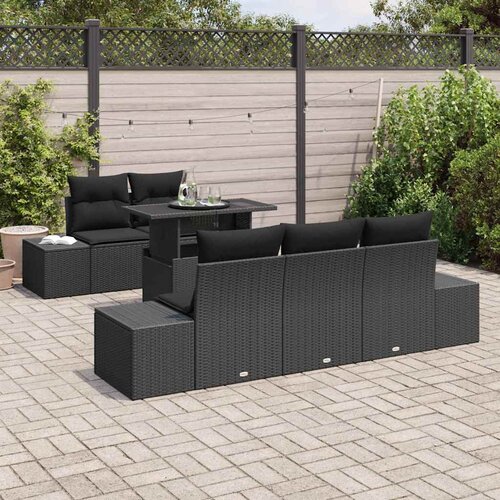  Set sofe 6 kom. Crna poliratan 100 x 55 x 73 cm Slike