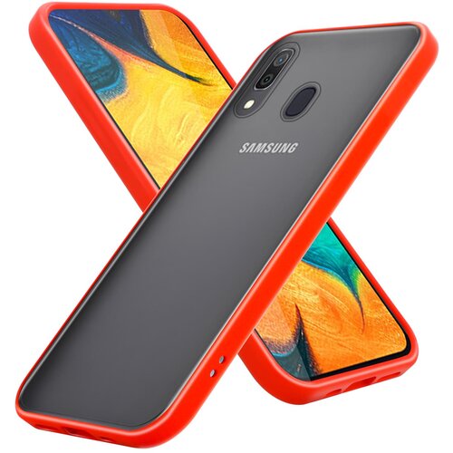 Cadorabo Ohi&scaron;je, združljiv s Samsungom v zamrznjenih rdečih - črnih tipkah - hibridni za&scaron;čitni pokrov s silikonom TPU v notranjosti in mat plastičnim hrbtom, (20565960) Cene