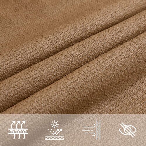 vidaXL Senčno jadro 160 g/m² taupe 3,5x3,5x4,9 m HDPE, (20609075) Cene
