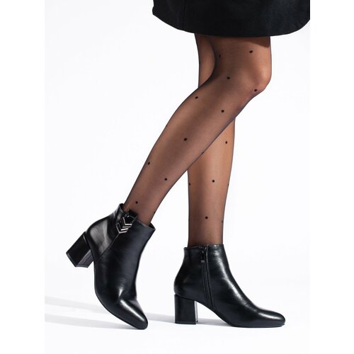 DASZYŃSKI Elegant classic black ankle boots Daszyński Slike
