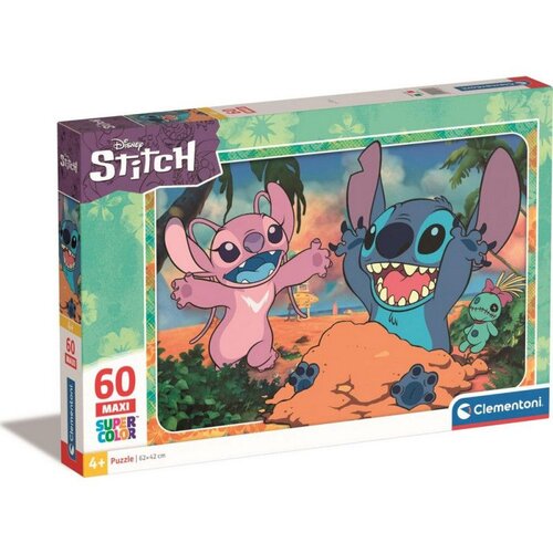 Clementoni Disney+Stitch 60 komada maxi supercolor puzzle - Cene