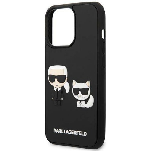 Karl Lagerfeld KLHCP14L3DRKCK za iphone 14 pro črna trda za&amp;scaron;čita - full bodies 3D Slike