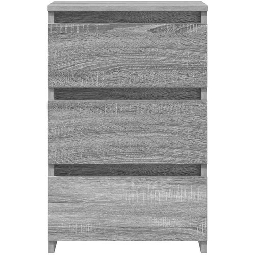  Noćni ormarići 2 kom sivi hrast 40x35x62,5 cm konstruirano drvo Slike