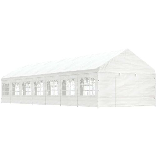  Sjenica s krovom bijela 15 61 x 4 08 x 3 22 m polietilen Cijene