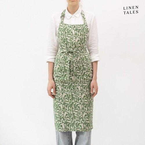 Linen Tales Lanen predpasnik Evergreen Damask &amp;ndash; Slike