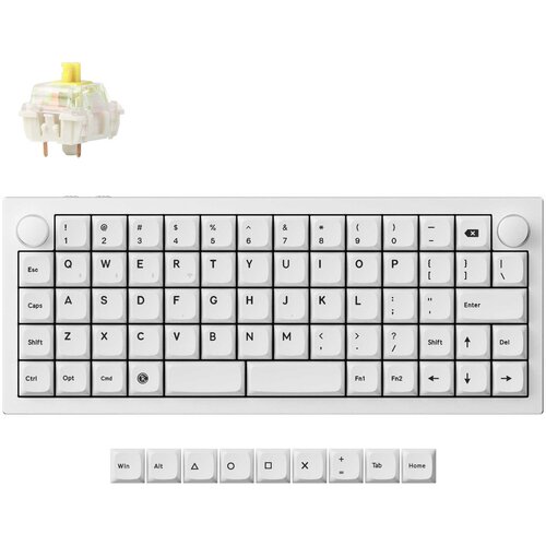 KEYCHRON Q15 Max QMK Brezžična mehanska tipkovnica / bela / Gateron Jupiter Banana / Q15M-M4, (22108696) Slike