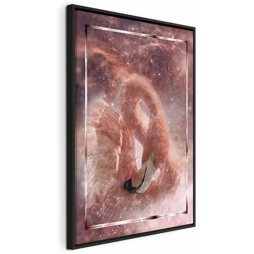  Slika - Space Flamingo (1 Part) Vertical 60x90 U crnom drvenom okviru Cene