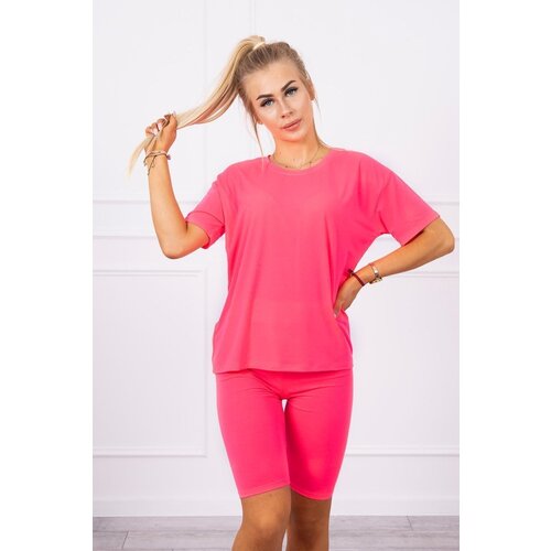 Kesi Set of top+leggings pink neon Cene