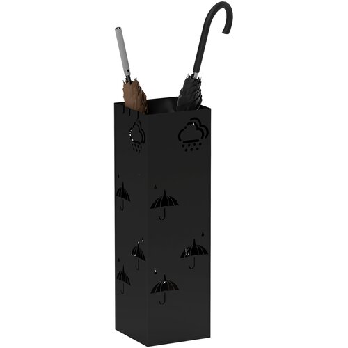 HOMCOM stojalo za dežnike jeklo 15,5D x 15,5&Scaron; x 49V cm črno, (5000242547) Cene