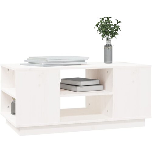  Stolić za kavu bijeli 90 x 49 x 40,5 cm od masivne borovine Slike