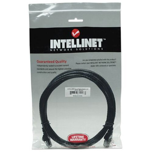 Intellinet 342063 RJ45 mrežni kabel, Patch kabel cat 6 U/UTP 2.00 m crna 1 St. Slike