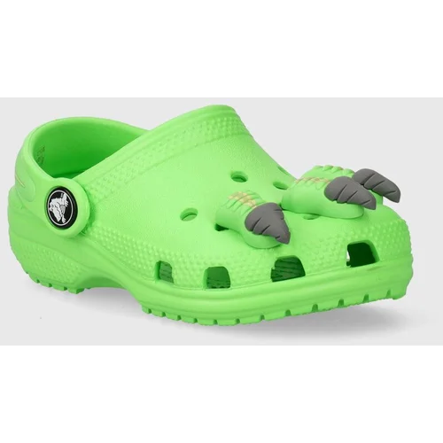 Crocs Dječje natikače CLASSIC IAM DINOSAUR CLOG boja: zelena