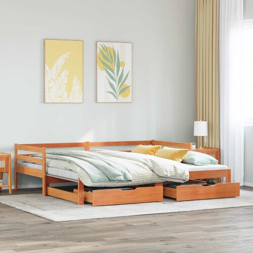  Dnevni krevet na razvlačenje bez madraca voštano smeđi 90x200cm Cene