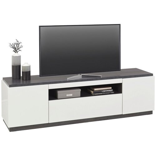 CARRYHOME TV-ELEMENT bela, temno siva Cene