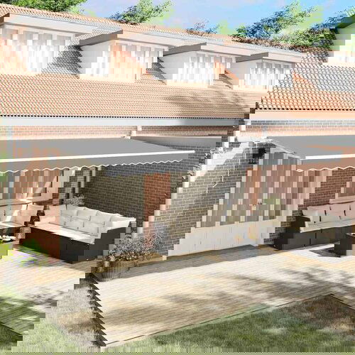 VidaXL Nadstre&amp;scaron;nica s Ručna Bijelo 6 &amp;times; 3,5 m Metal Slike