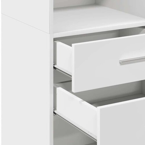 VidaXL Visoka komoda bijela 30 x 42,5 x 124 cm od konstruiranog drva Slike