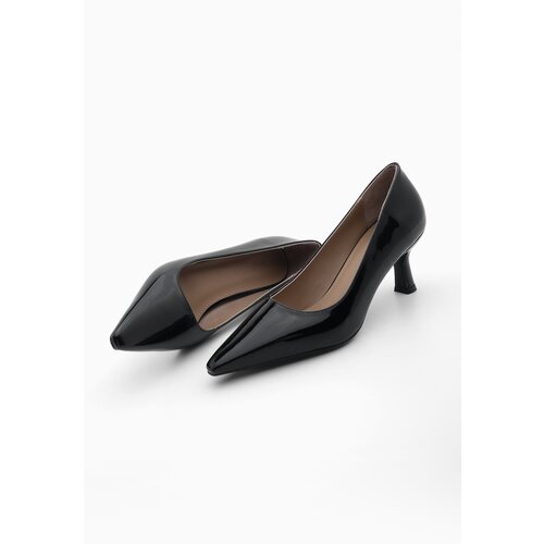 Marjin Women's Stiletto Pointed Toe Heels Vadin Black Patent Leather Cene