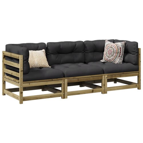 vidaXL 3-dijelni set vrtnih sofa od impregnirane borovine Cene