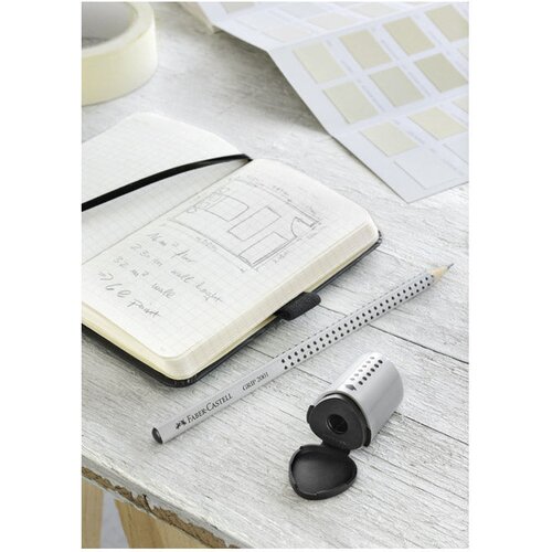  &amp;Scaron;iljilo pvc s pvc kutijom 1rupa Grip 2001 mini Faber-Castell 183700 srebrno Slike