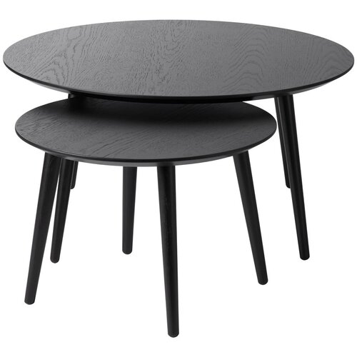 Unique Furniture Crni okrugli stolići za kavu u setu 2 kom &amp;oslash; 88 cm Adda &amp;ndash; Slike