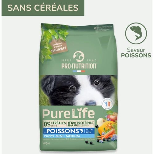 Pro nutrition dog pure life puppy mini&medium riba12kg Cene