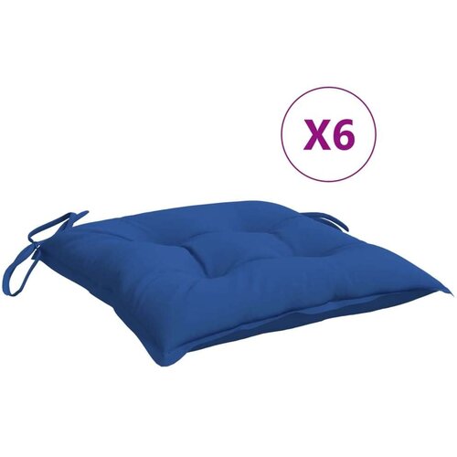 VidaXL Jastuci za stolice 6 kom plavi 40 x 40 x 7 cm od tkanine Oxford Slike