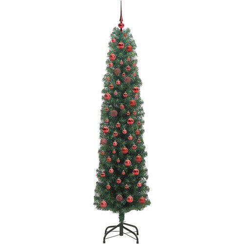 VidaXL Umjetno božićno drvce Zelena 180 cm PVC i čelik i plastika Slike