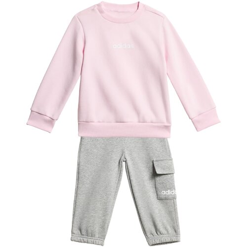 Adidas trenerka za djevojčice I Lin Fl Jog, KB9673, roze-siva Slike