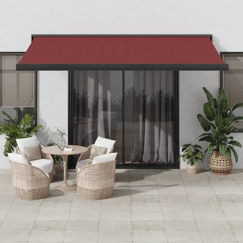 vidaXL Ročno zložljiva tenda bordo 400x300 cm Cene