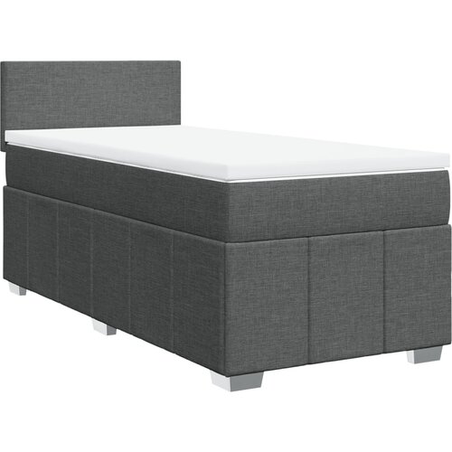 Maison Chic Box spring postelja - Vzmetna postelja z vzmetnico temno siva 80x200 cm blago SL24029, (21891453) Slike