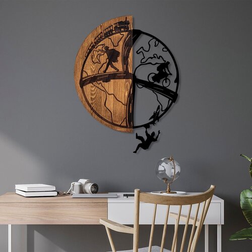 Wallity Zidna dekoracija Globetrotting, 50x66cm, Hrast Cene