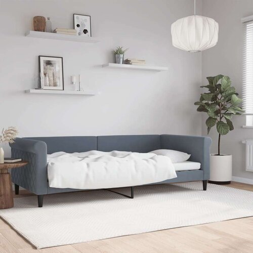 vidaXL Raztegljiva postelja temno siva 90x200 cm žamet Cene