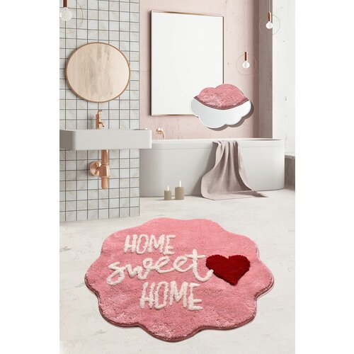 home sweet pink pink acrylic bathmat Slike