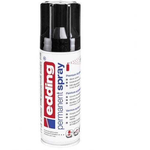 Boja AKRILNA U SPREJU 200ML PERMANENTNA EDDING 5200951 SJAJNA CRNA Cene